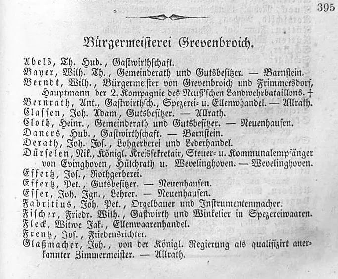 Bürgermeisterei Grevenbroich
