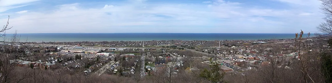 Grimsby, Ontario, Canada as seen from the Niagara Escarpment.