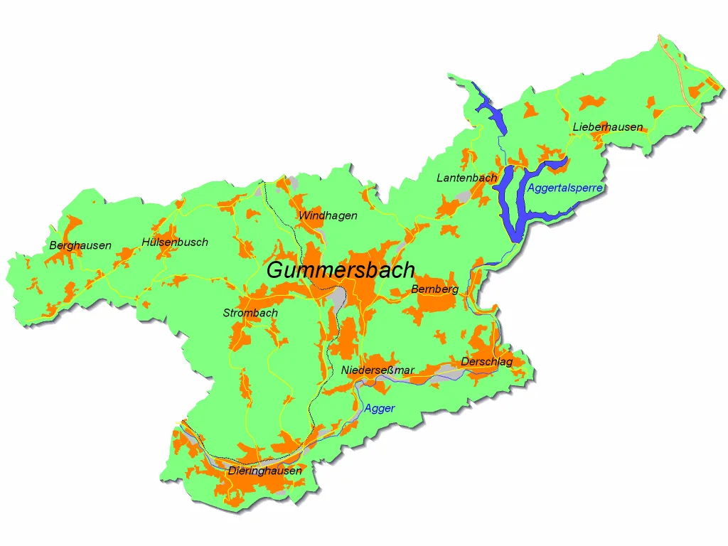Map of Gummersbach