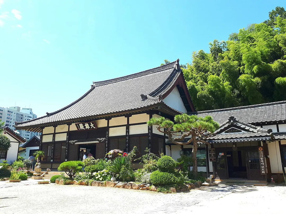 Dong-guk Temple, located at Gunsan City. It is the only Japanese style temple in South Korea.