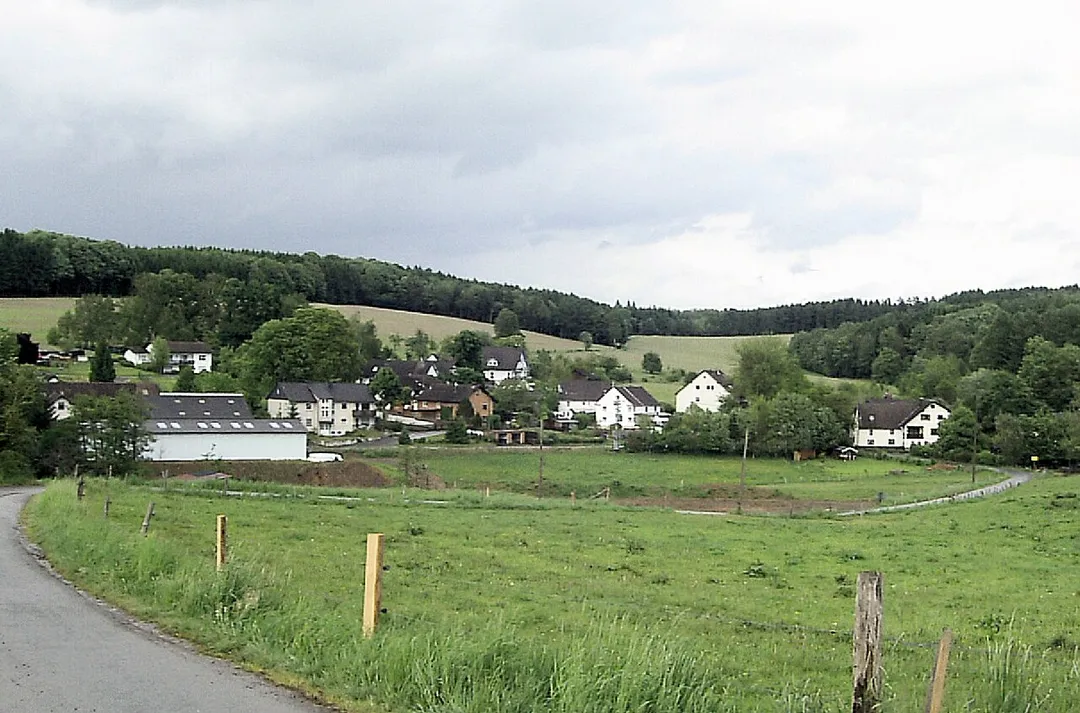 Blick auf Haan, Gemeinde Nümbrecht, Nordrhein-Westfalen, Deutschland