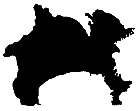 The shadow picture of Kanagawa Prefecture, Japan