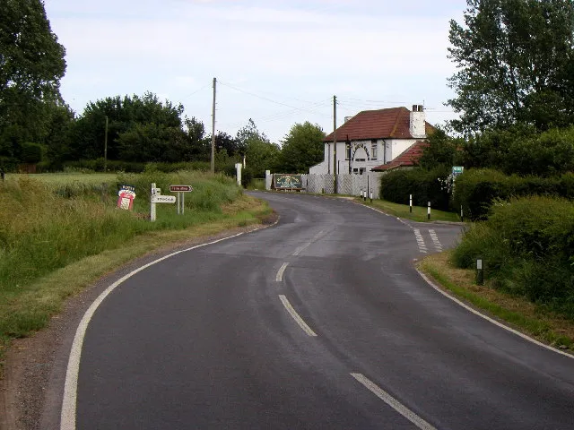 The Halsham Arms, Halsham, East Riding of Yorkshire, England.Picture taken from MR: TA27052770 looking SE.