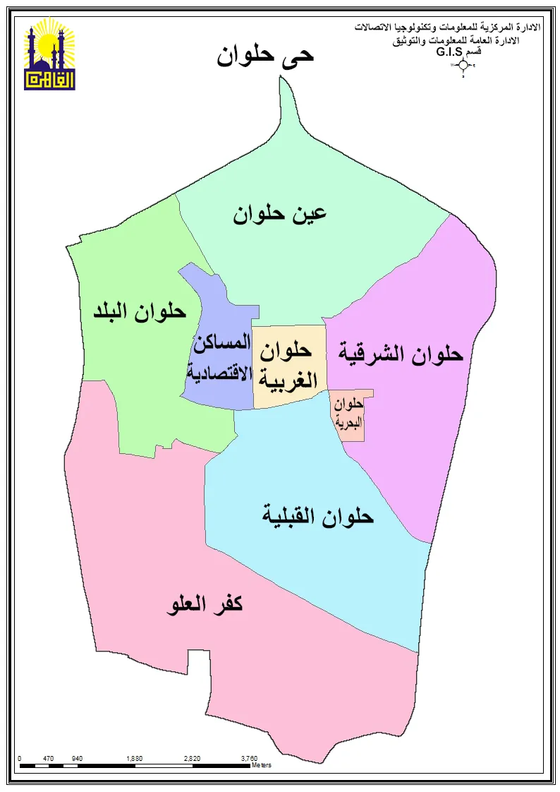 Administrative district boundary map with shiakhas (census blocks)