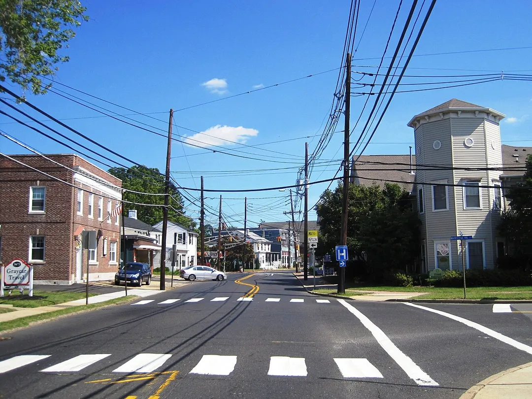 Photo of Hamilton Square, New Jersey a census designated place within Hamilton Township, Mercer County. Photo taken along eastbound Notthingham Way (County Route 618) at Hamilton Square-White Horse Road.