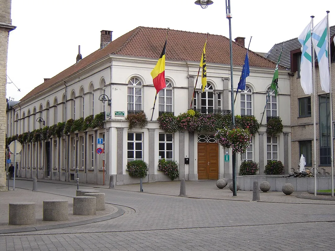 Town hall of Hamme. Hamme, East Flanders, Belgium