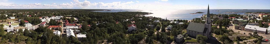 Panoramic photo shot from the water tower, Hanko, Finland.