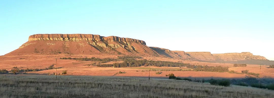 Platberg as seen from the N3 freeway north of Harrismith, Free State, South Africa