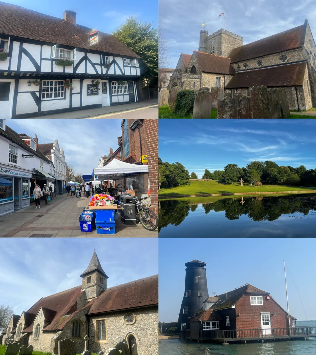 Collage of different places in Havant.