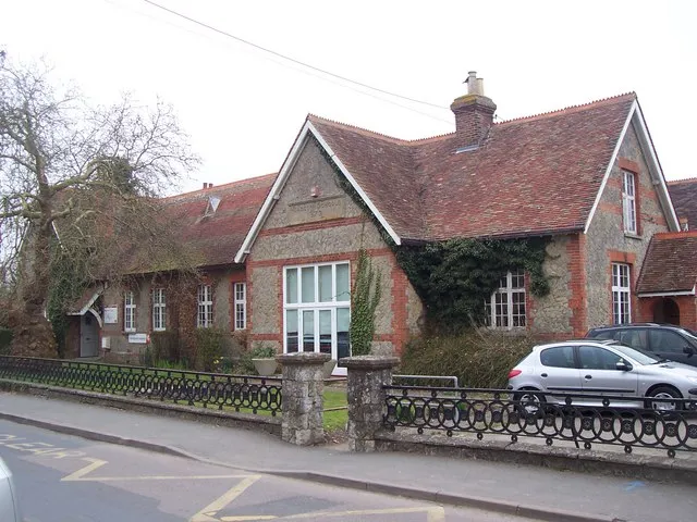 Headcorn Library On King's Road. Has engraved stone over large window 'Headcorn School 1823'.