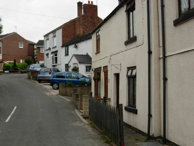 Baker's hill in Heage in Derbyshire in 2003. Leads off Brook Street opposite the old post office.