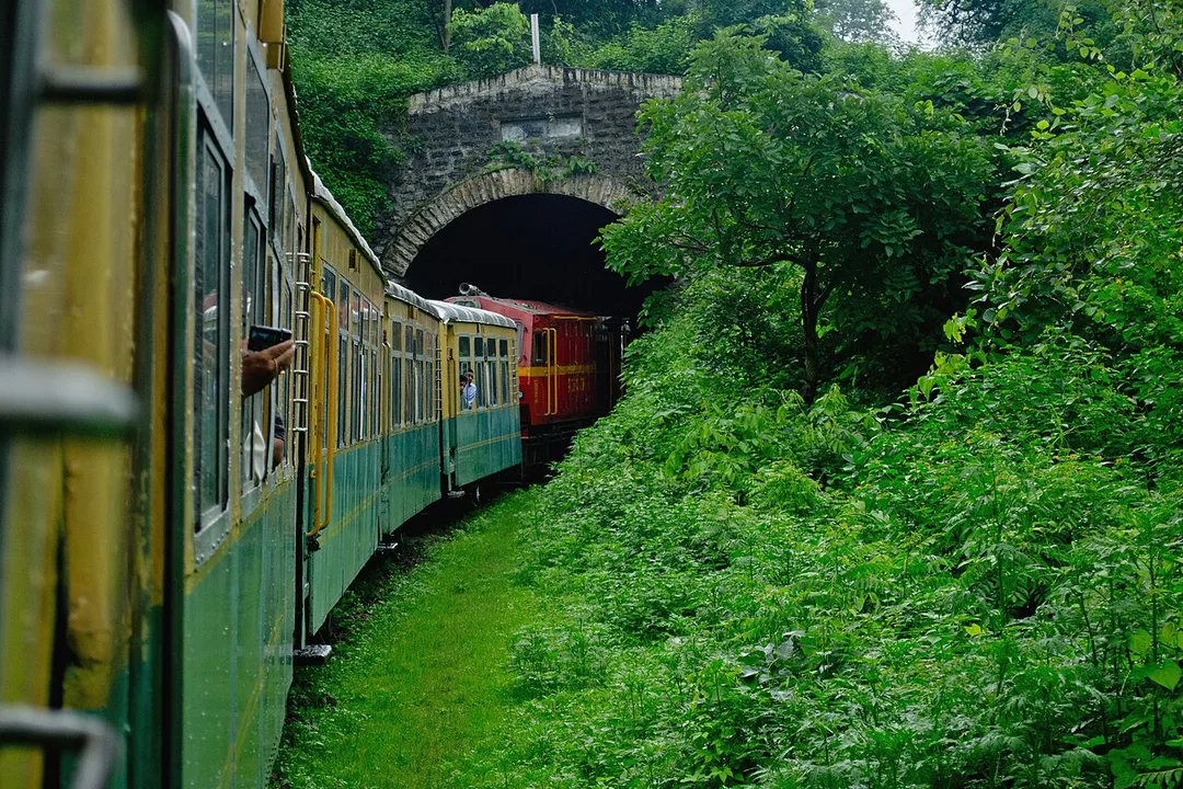 Himalayan Queen train entering a tunnel