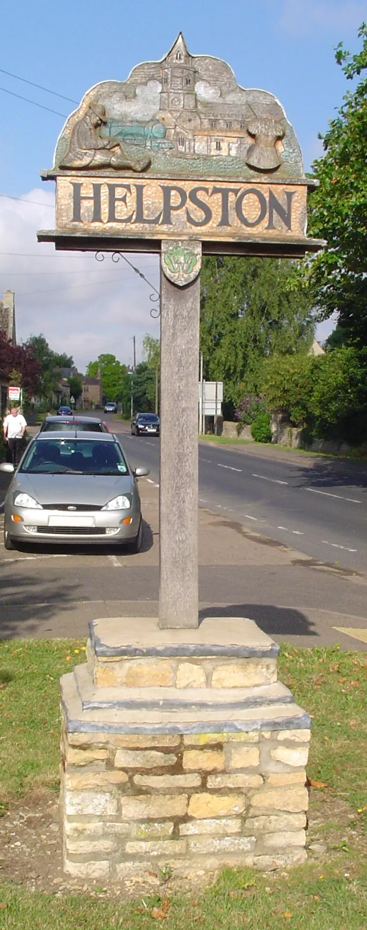 Signpost in Helpston