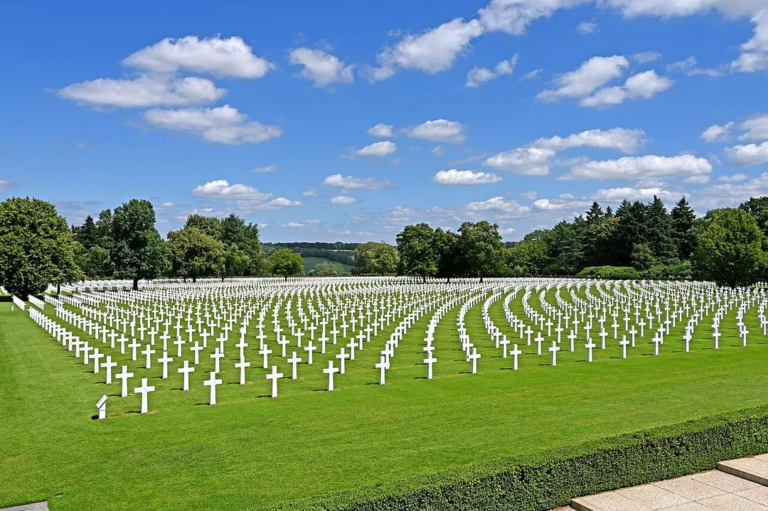 American Cemetery (Henri-Chapelle), Gräberfeld für 7.989 gefallene US-Soldaten (Detail)