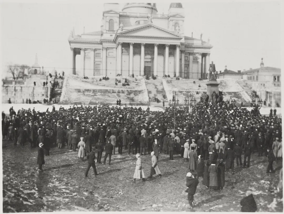 Demonstration at Helsinki Senate Square
