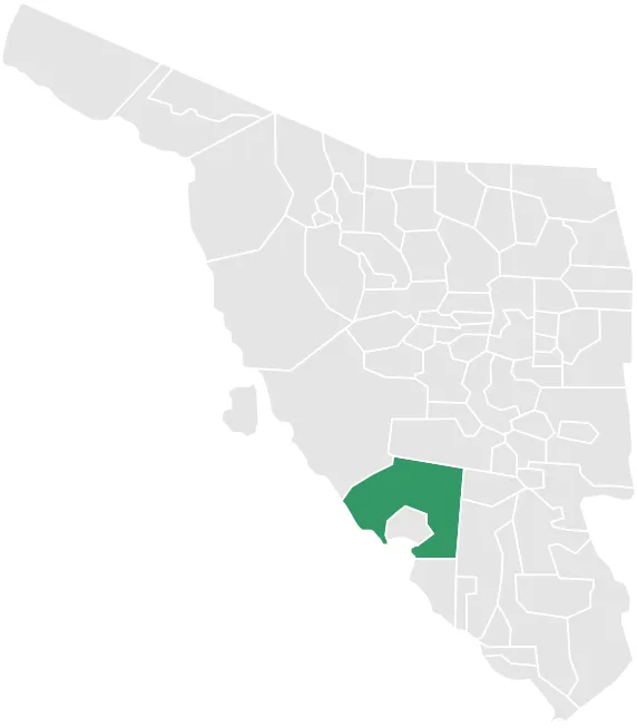 Map of the Municipalty of Guaymas in the State of Sonora, México.