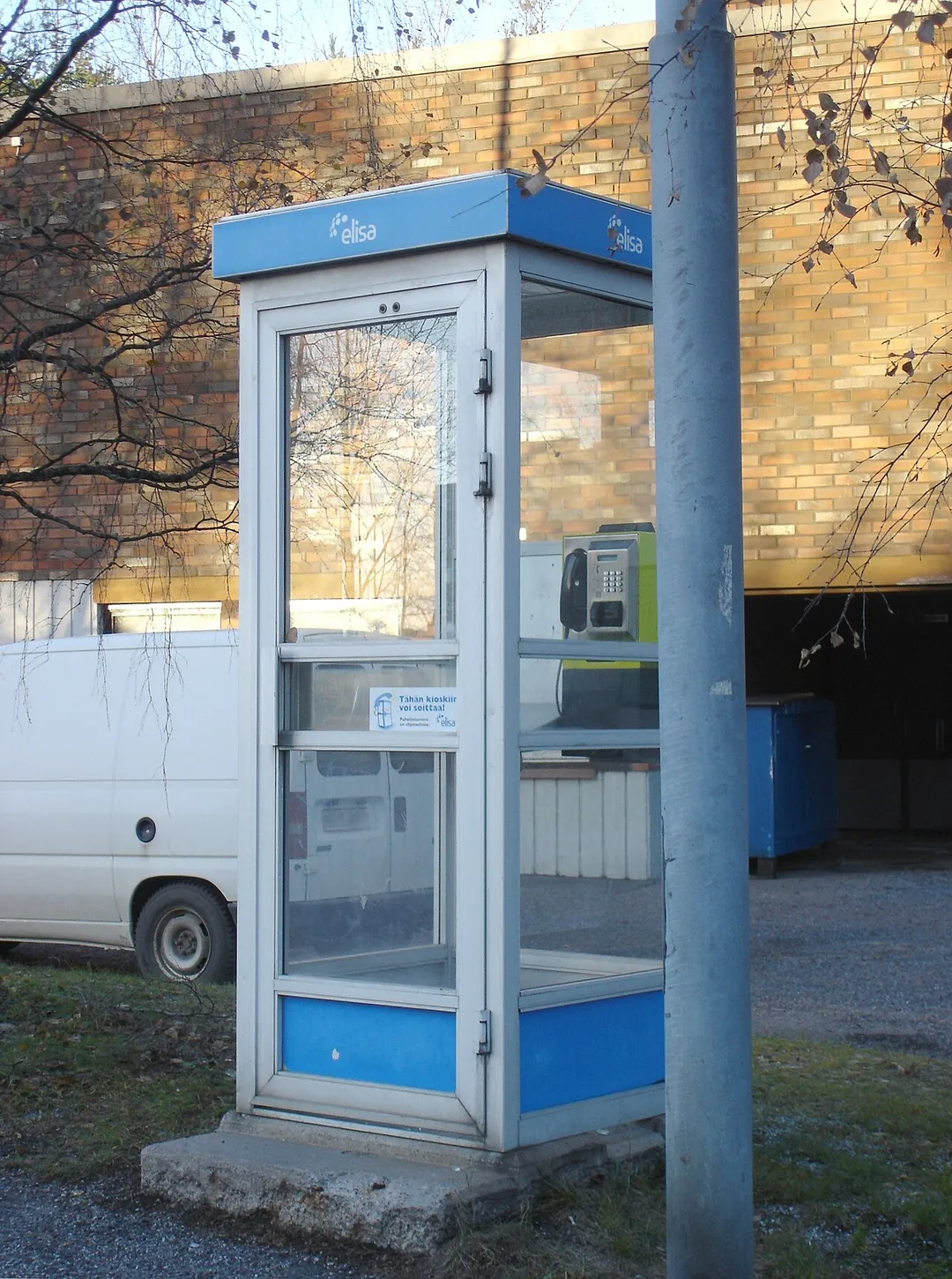 Telephone booth in Hervanta, Tampere, Finland in 2006