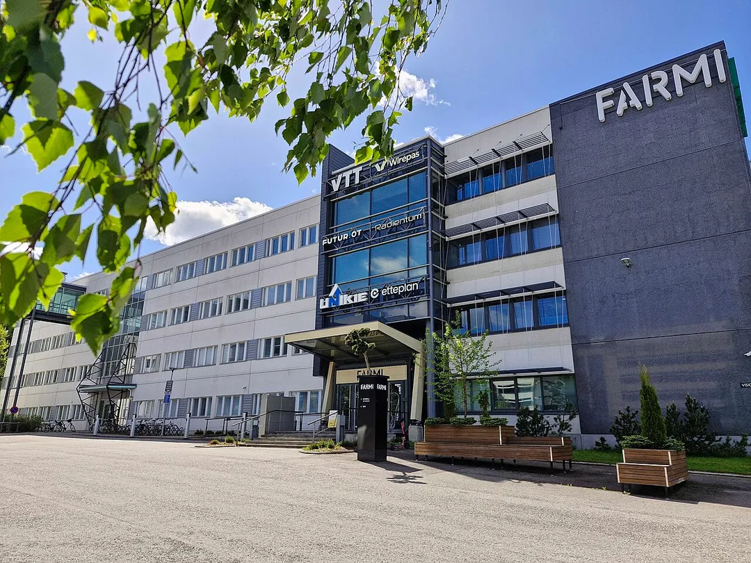 The Farmi office building in Hervanta, Tampere, Finland in the Spring of 2026