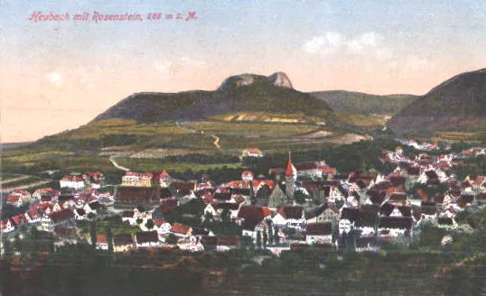 Postcard of the German town of Heubach