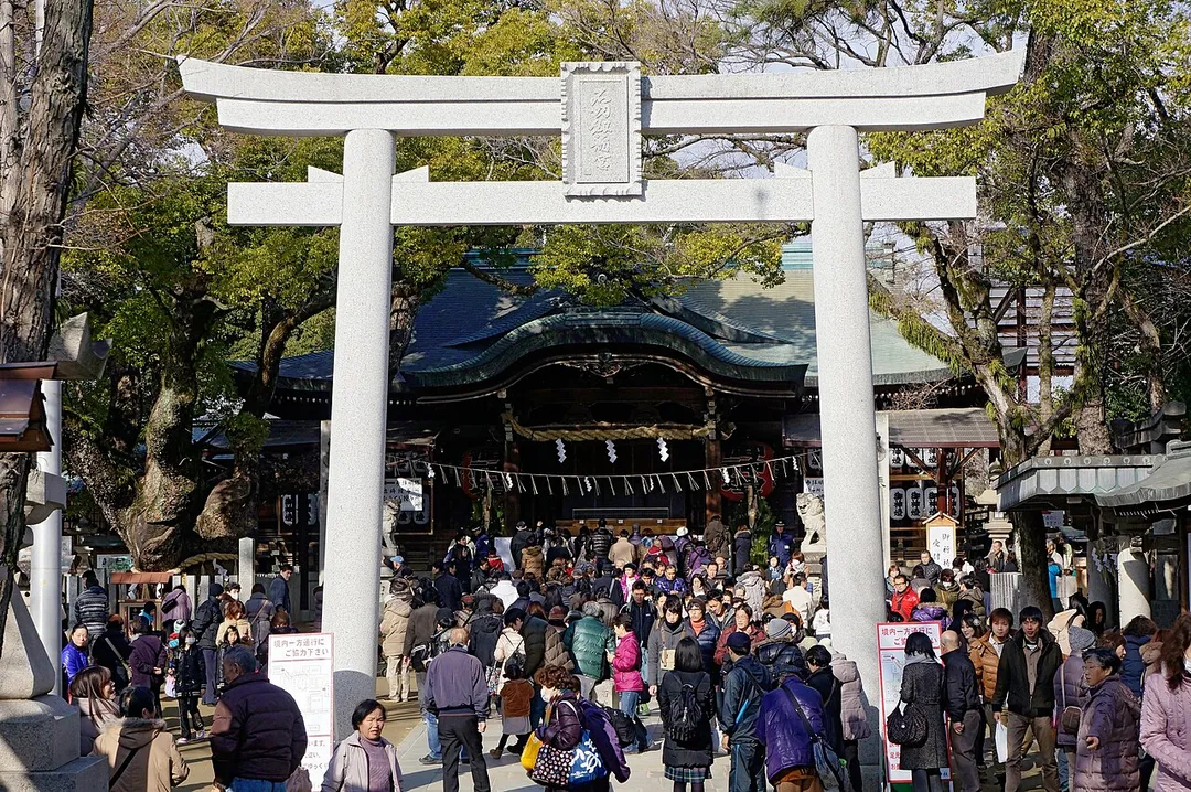 At Ishikiri Tsurugiya-jinja in Higashiosaka, Osaka prefecture, Japan