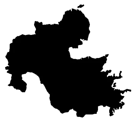 The shadow picture of Oita Prefecture, Japan