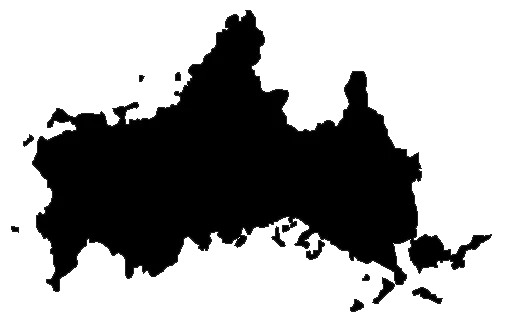 The shadow picture of Yamaguchi Prefecture, Japan