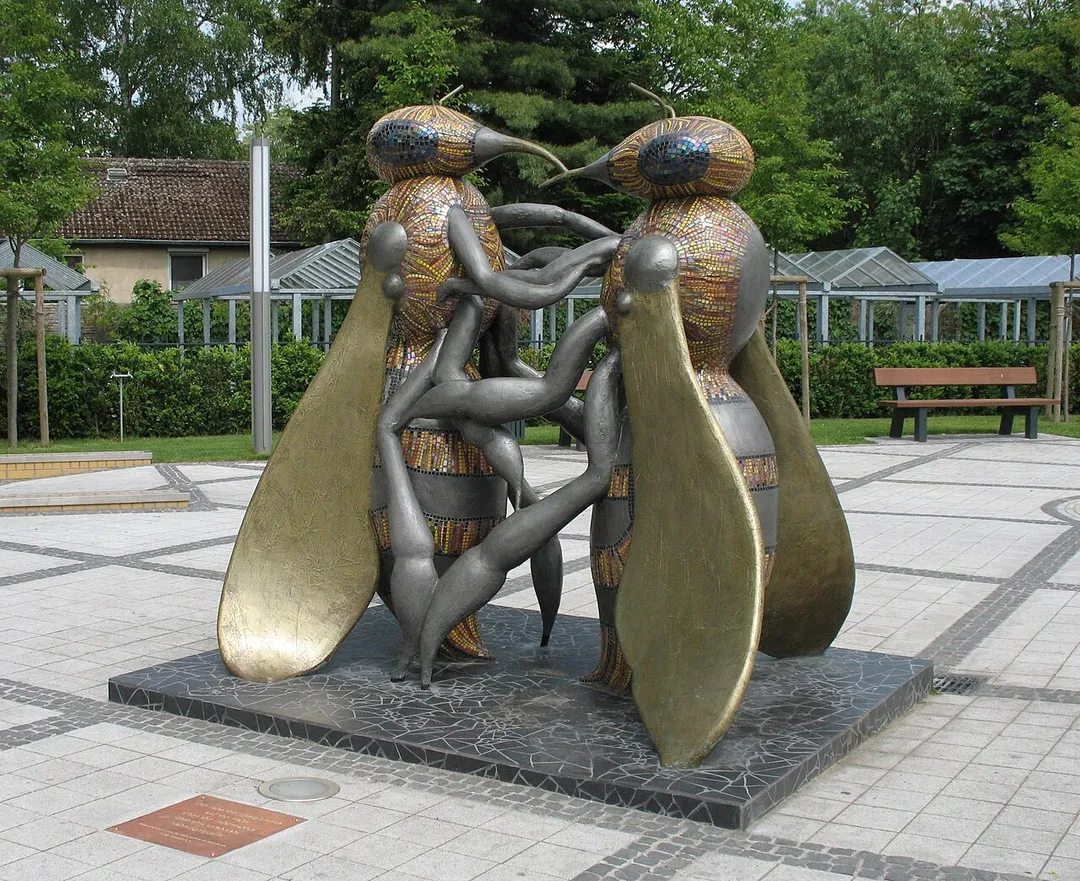 Honey bee memorial in Hohen Neuendorf in Brandenburg, Germany