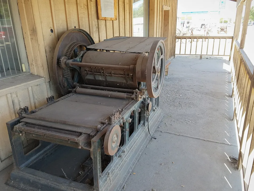 This printing press from the Campbell Press Company began work for the Owyhee Avalanche in Silver City, Idaho, in 1874. In 1883 it was in service at the Caldwell Tribune and later the Wilder Herald and then the Owyhee Chronicle.