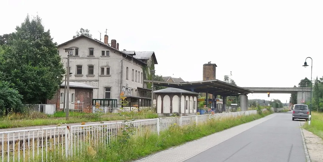 North-western view of rain station of Horka, Görlitz district, Saxony, Germany
