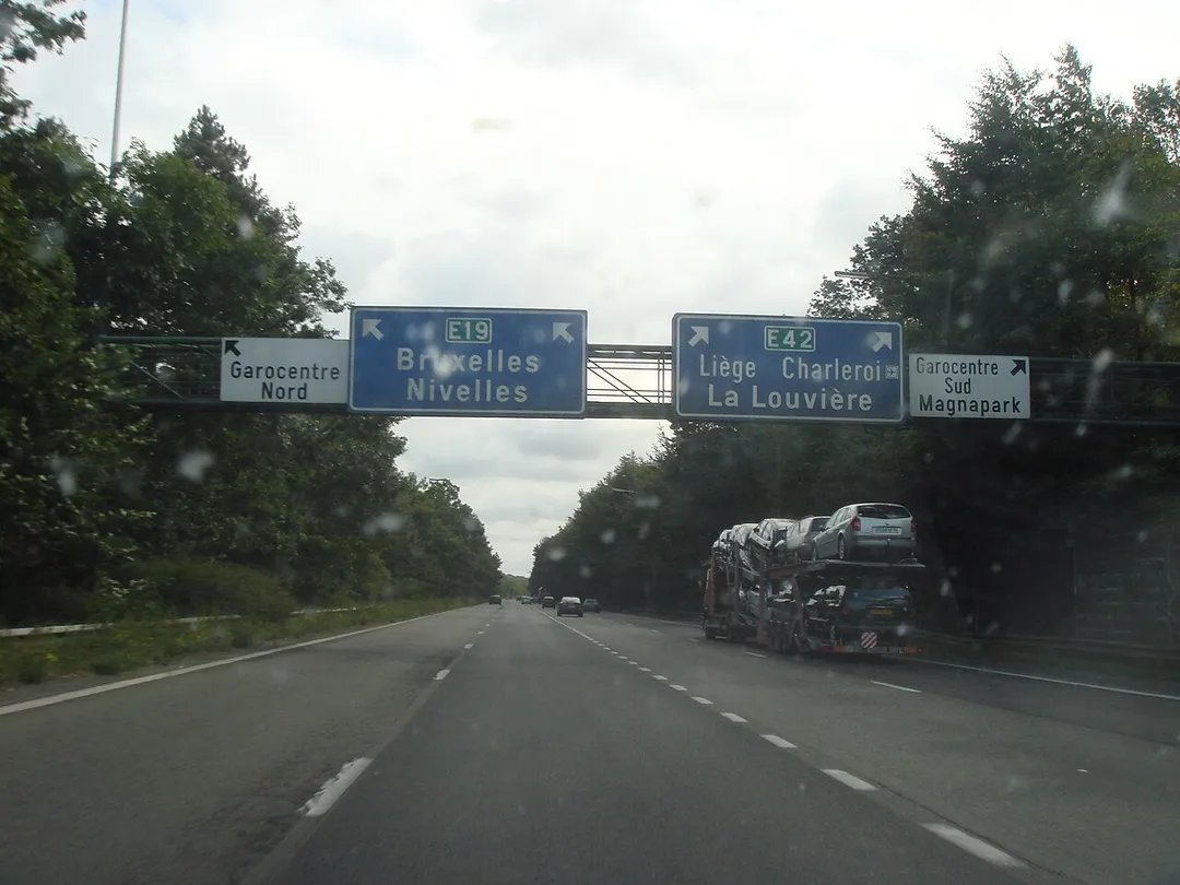 Echangeur d'Houdeng-Goegnies en Belgique