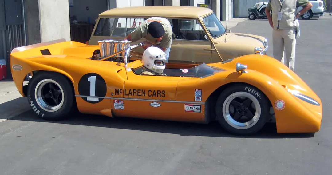 1968 McLaren M6B at the Laguna Seca Historics, 2009.