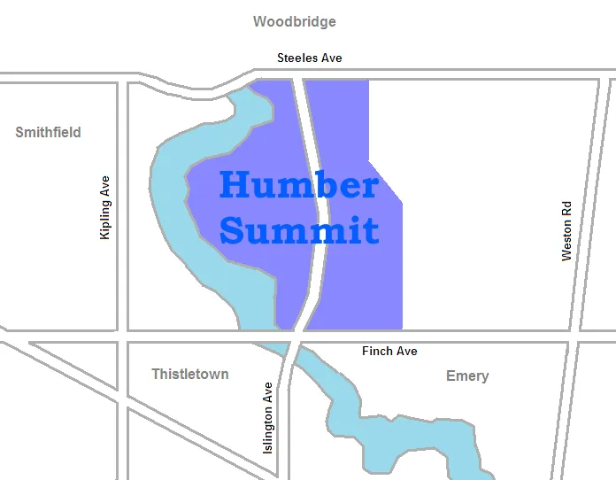 map of w:Humber Summit