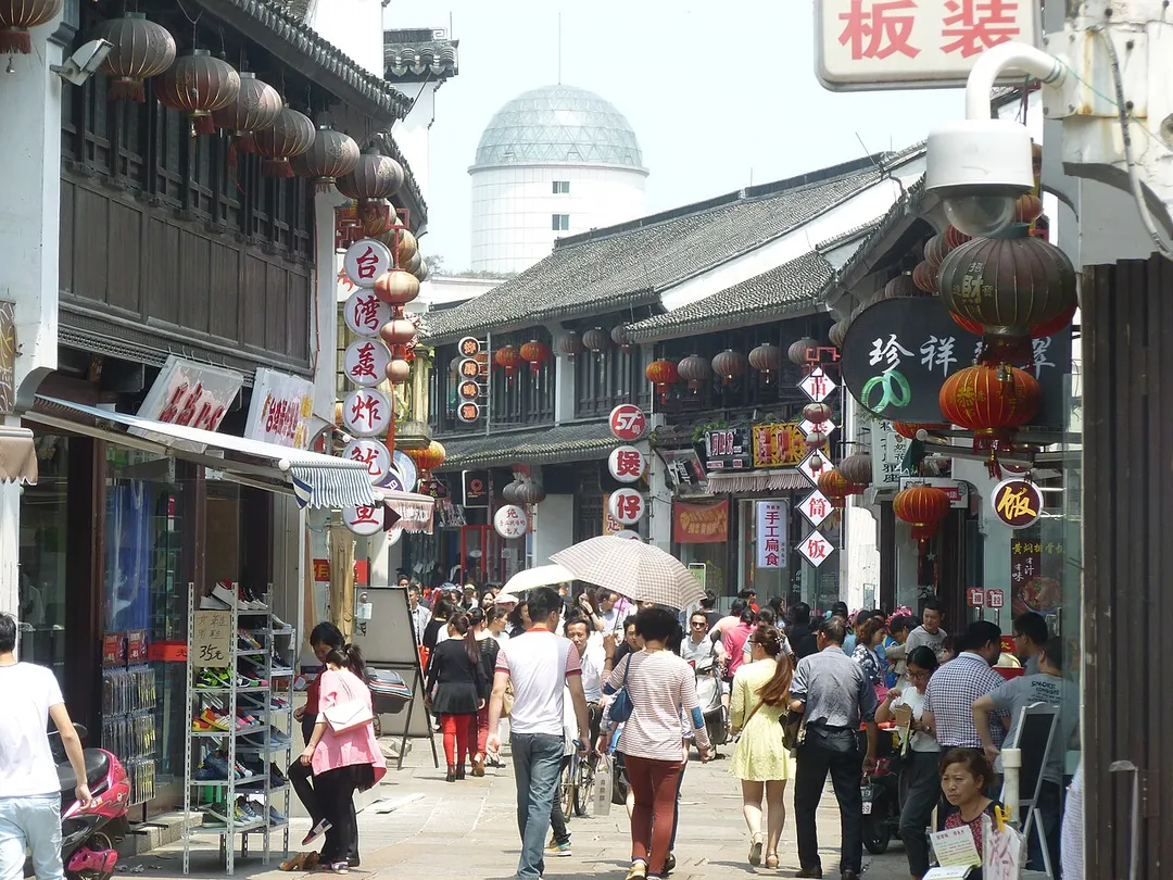 Re-built "old Huzhou" trading center for fabrics, Huzhou, Zhejiang province, China