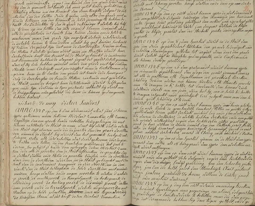 Excerpt from the chronicle of Ypres, with numerous legends and anecdotes. Written in the 18th century.