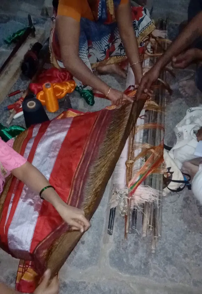 Women weaving ilkal saree in The Handmade March