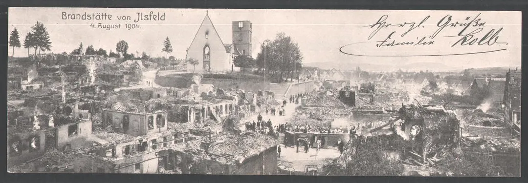 Brandstätte von Ilsfeld 1904