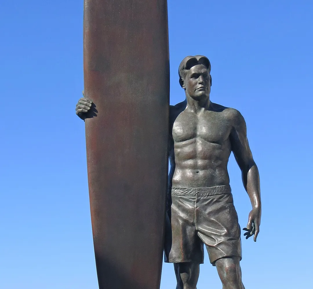 Surfer statue
