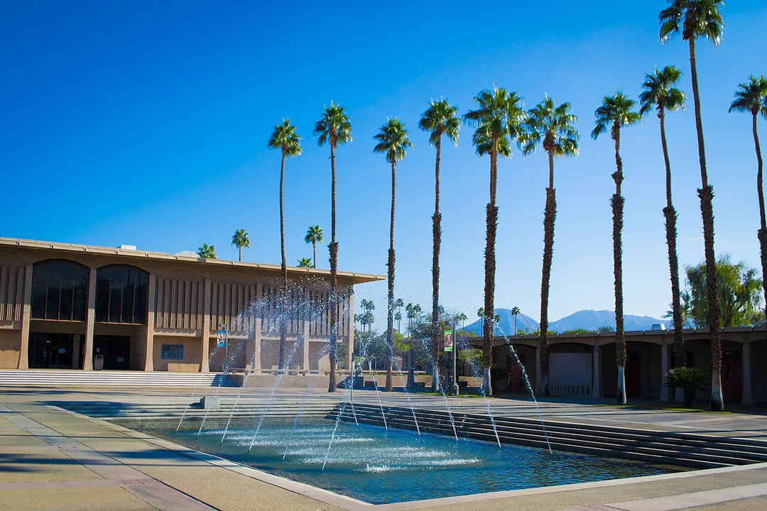 The "International Fountain of Knowledge" on the campus of College of the Desert in Palm Desert, California