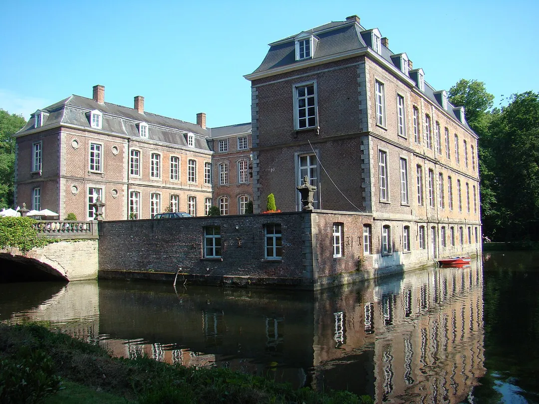 Castle next the market of Ingelmunster, West Flanders, Belgium