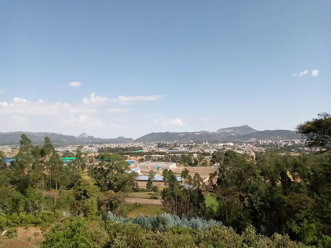 injibara,Agew Awi,Amhara 2022 photo of the town injibara Injibara (እንጅባራ) is a town in Ethiopia. It is the administrative center of the Awi Zone in the Amhara Region. Injibara is located at 10°57′N 36°56′E, in Banja Shekudadworeda at an elevation of 2560 meters above sea level. Injibara is situated in a predominantly mountainous location. Entering the town by the Bahir Dar road, it is impossible not to notice the great Mount Zerehi to the right, one of many massive stone monoliths found in the area. Another geographical feature of the area is the Zengena crater lake just south of the town. The hills and valleys receive high amounts of rain, especially in the rainy season. This high rainfall permits farmers to grow multiple crops a year. With this rainy weather comes hail, however, which is a major problem for the local farmers