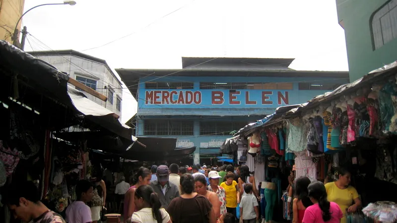Mercado de Belén, ubicado en el distrito de Belén, Iquitos.