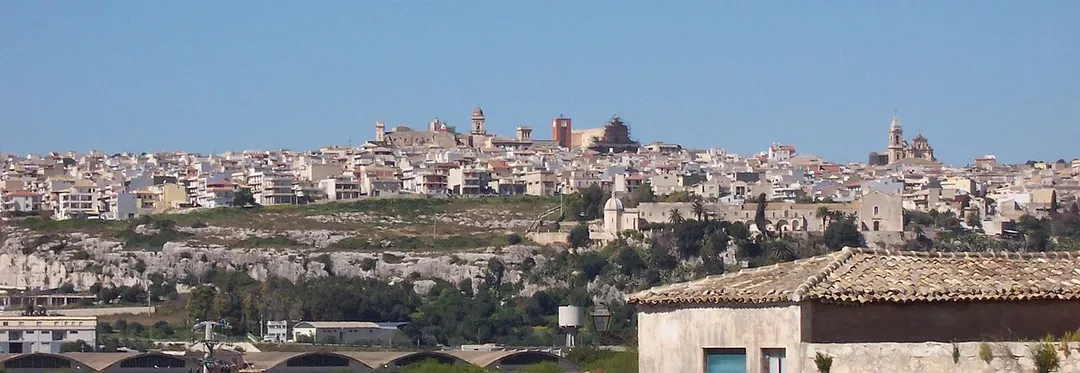 General view of the town of Ispica, province of Ragusa, Sicily, Italy