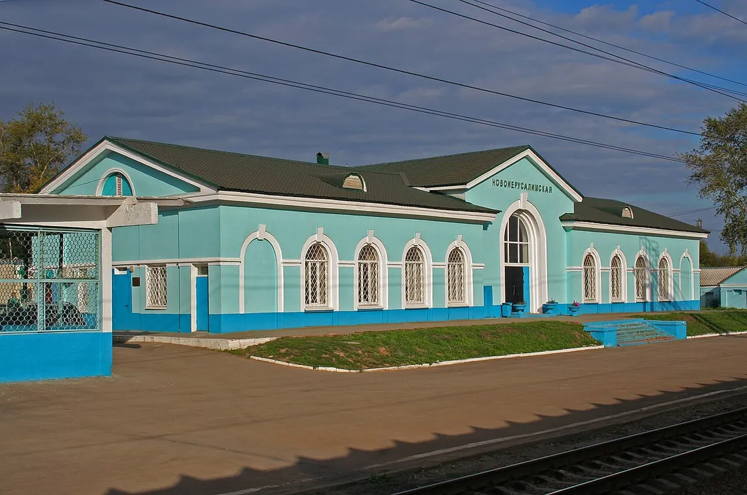 Train station Novoierusalimskaya in Moscow Oblast
