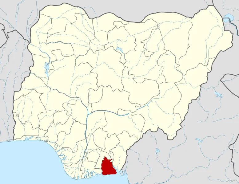 Map locator of Nigeria.