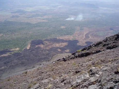 Lava flow from Izalco volcano