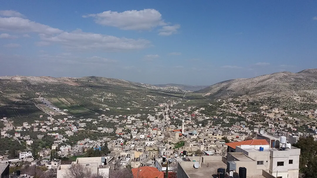 Jaba' town in Jenin Governorate, northern of the West Bank.