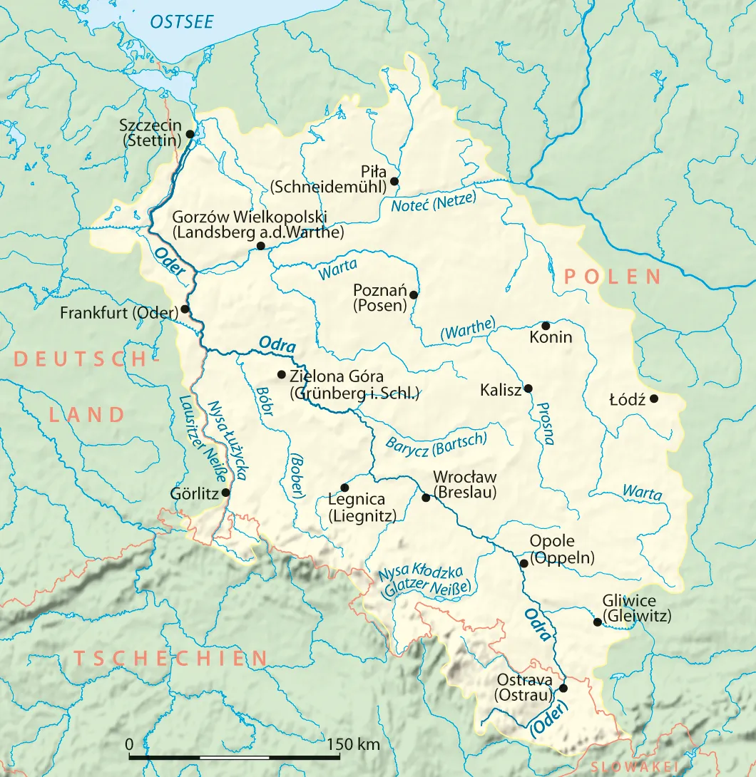 Drainage basin of the Oder, German version