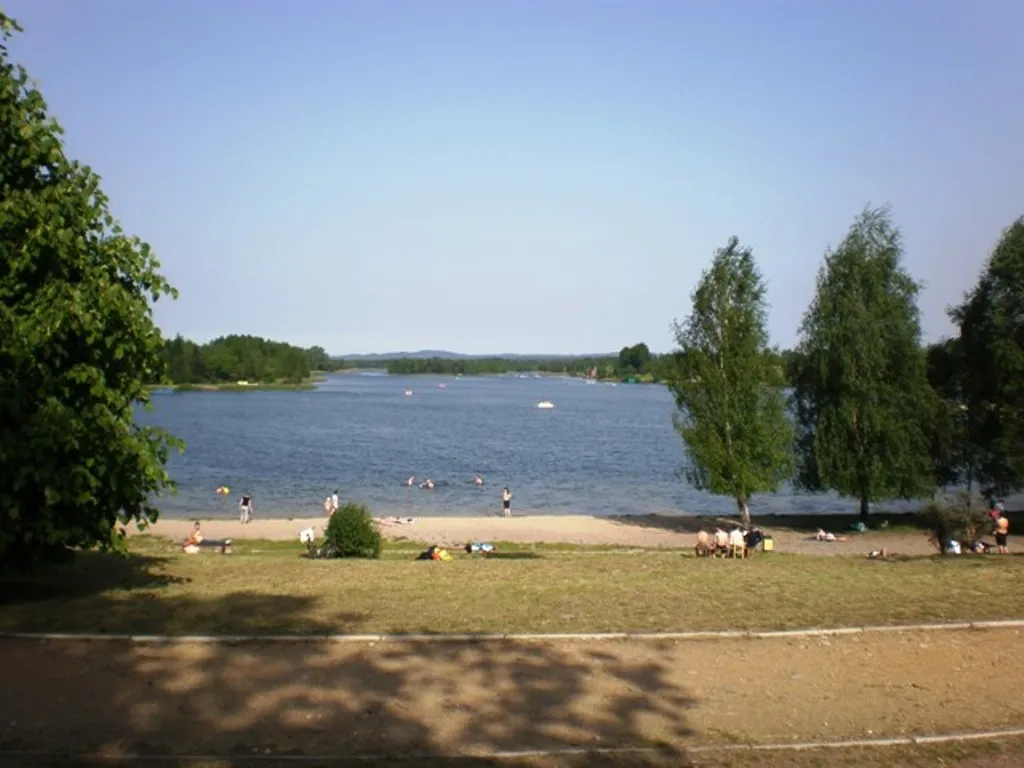 Artificial lake Sosina in Jaworzno.