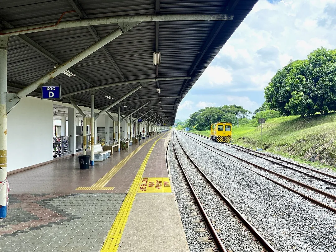 Jerantut Railway Station, Jerantut, Pahang, looking south towards Mentakab.