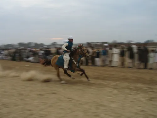 Ch Asif Hussain of Kantrili and his horse which went on to win first prize